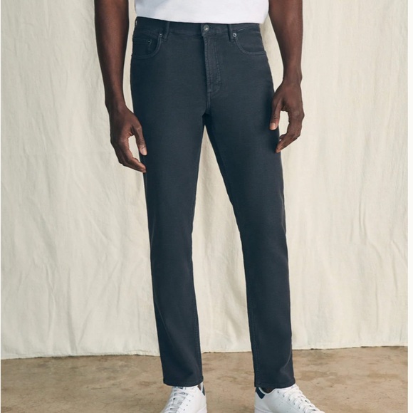 Faherty Other - Faherty Mens Stretch Terry 5-Pocket Black Casual Pants | 42